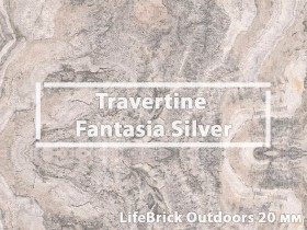 Плитка для террасы, террасные пластины «Travertine Fantasia Silver» Плитка для террасы, террасные пластины «Travertine Fantasia Silver»