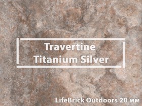 Плитка для террасы, террасные пластины «Travertine Titanium Silver» Плитка для террасы, террасные пластины «Travertine Titanium Silver»